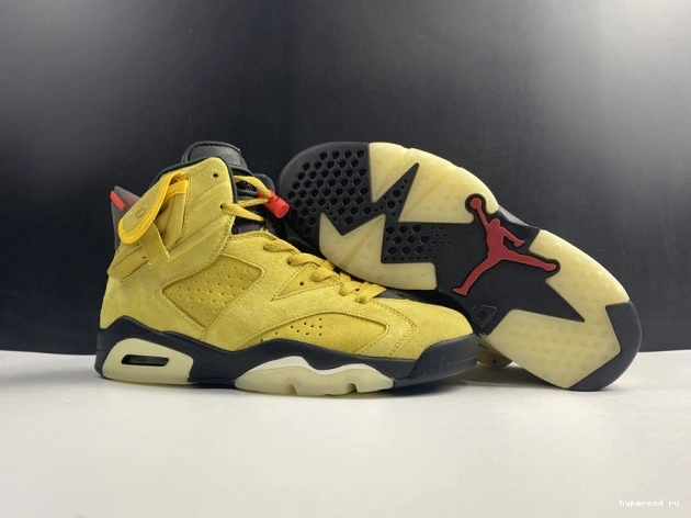 JORDAN YELLOW AIR TRAVIS SCOTT CN1084-300 X 6 0727